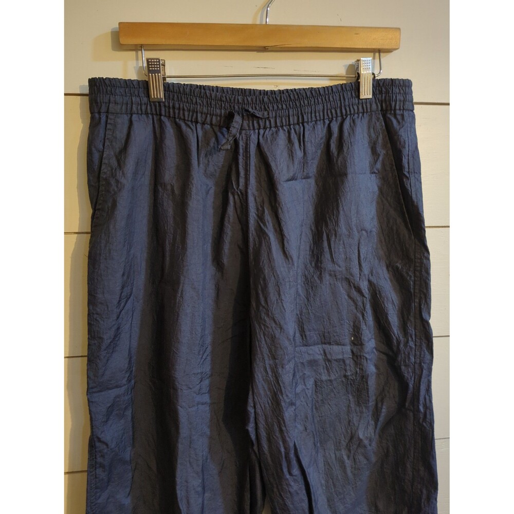 DKNY vintage nylon athletic pants men's medium Navy Y2K retro